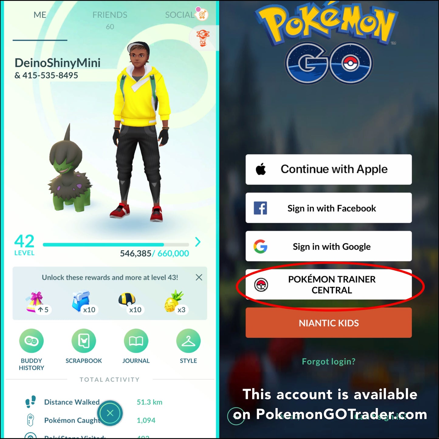 Shiny Deino trade or account