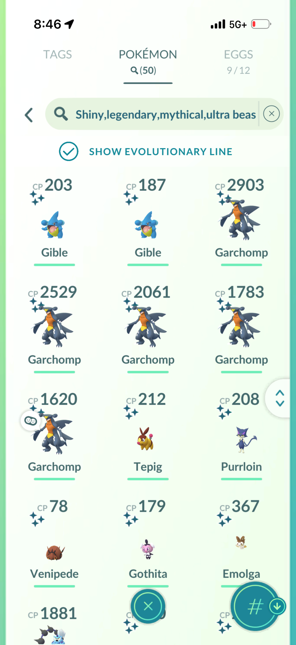 TokinGas account 50 Shiny/Legendary & 1.7M Stardust