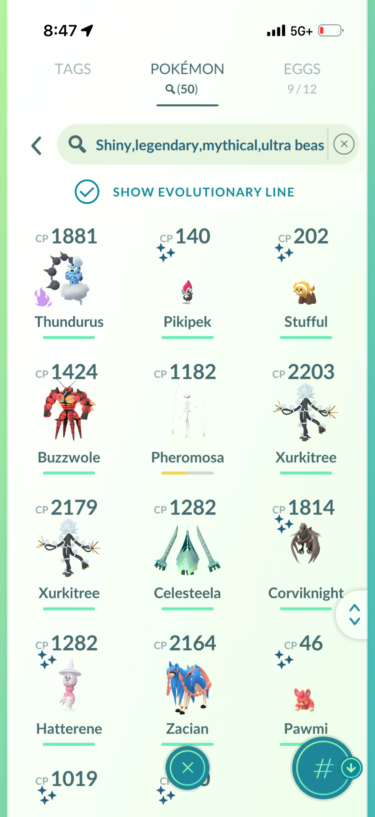 TokinGas account 50 Shiny/Legendary & 1.7M Stardust