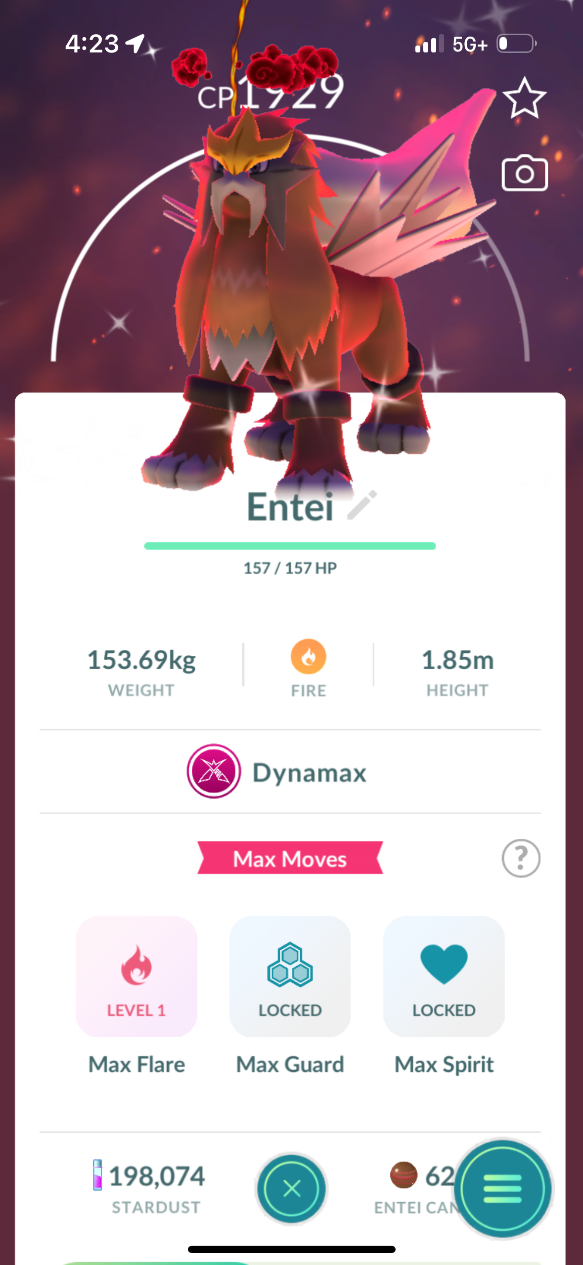 Shiny Dynamax Entei trade or account