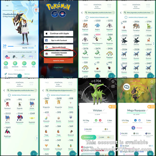 ChudtheBuilder account (31 Shiny/Legendary/Mythical)