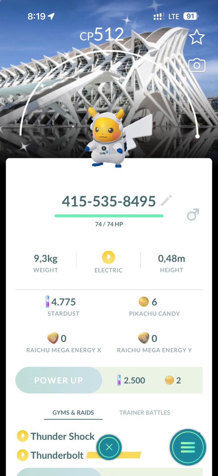Shiny Pikachu astronaut background accounts
