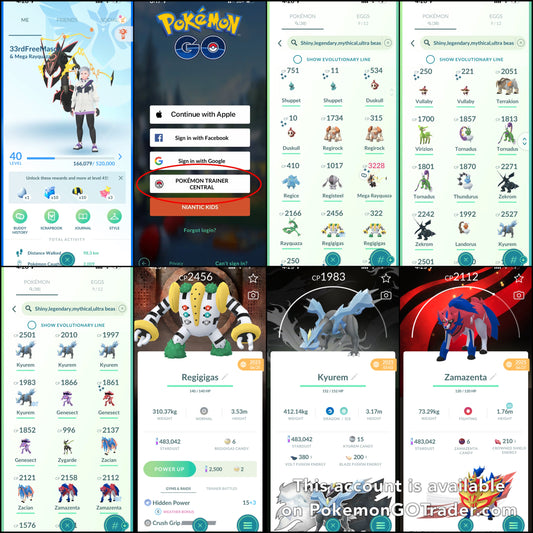 33rdFreeMason account (38 Shiny/Legendary)