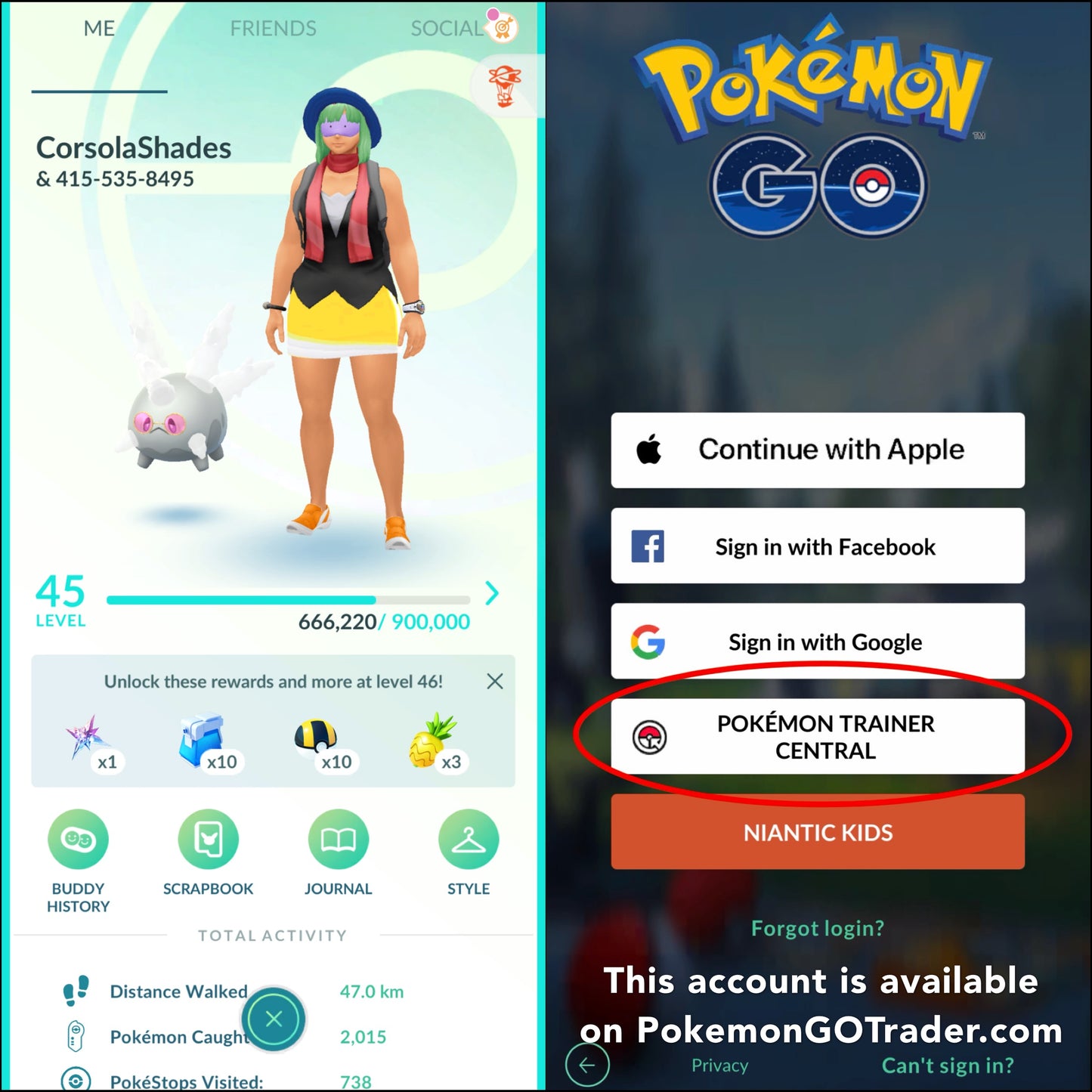 Shiny Corsola Sunglasses trade or account