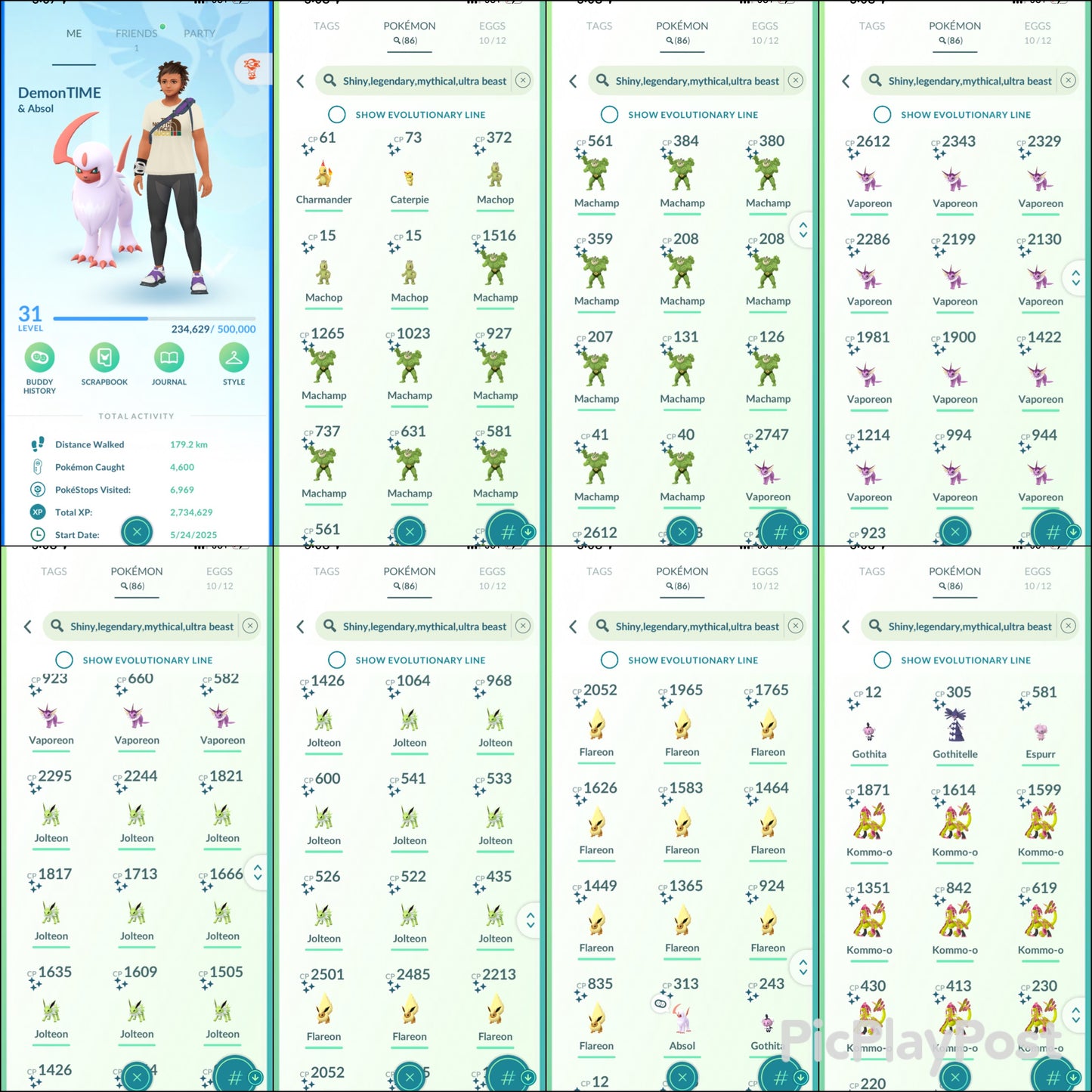 DemonTime account (86 shiny)