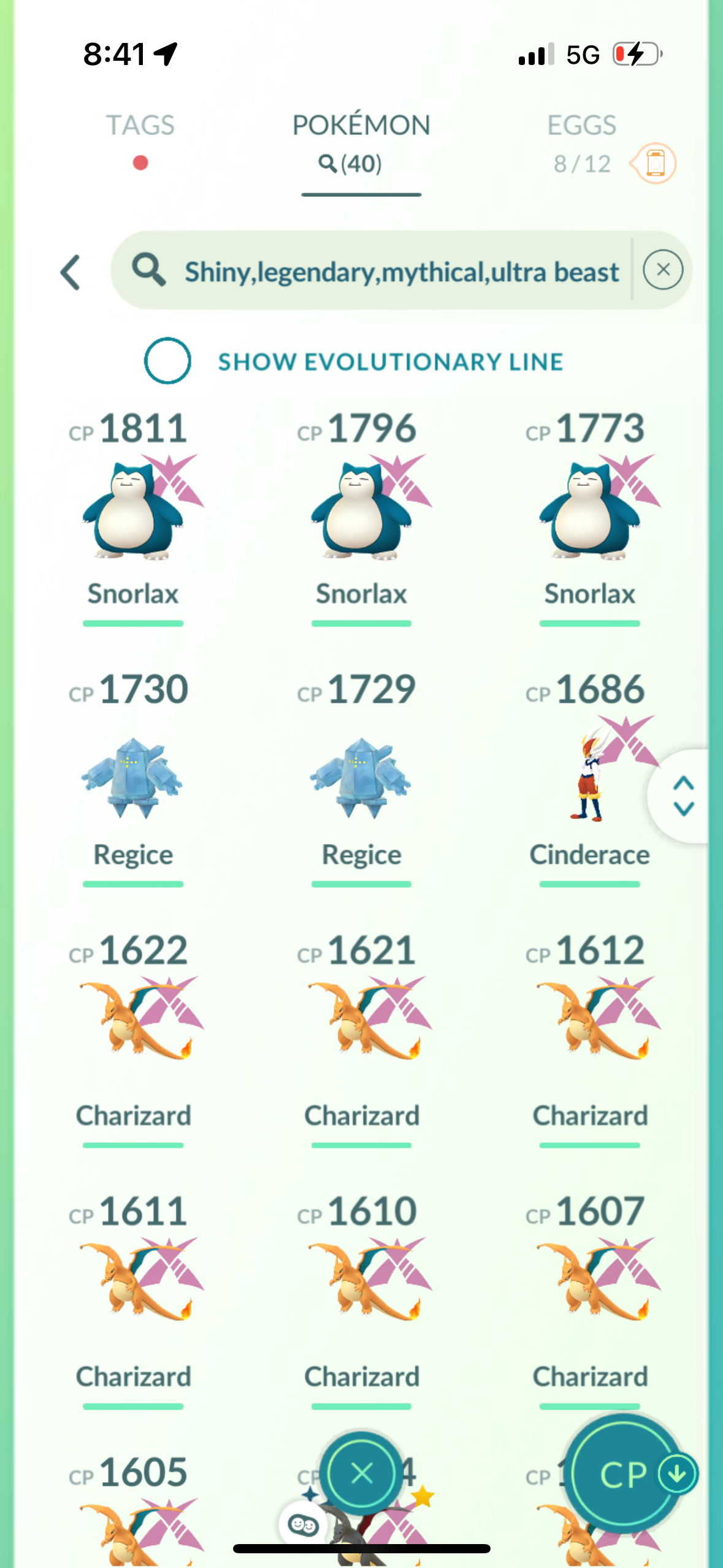 SongSungBlue account (40 Gigantamax/Legendary/Shiny)