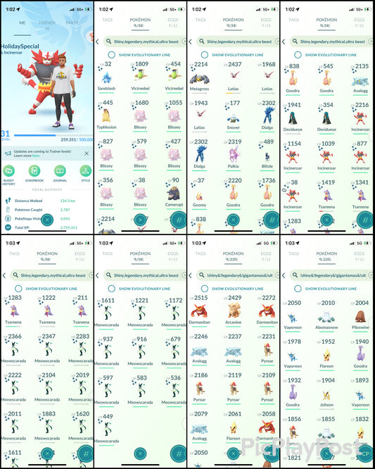 HolidaySpecial account (58 Shiny/Legendary)
