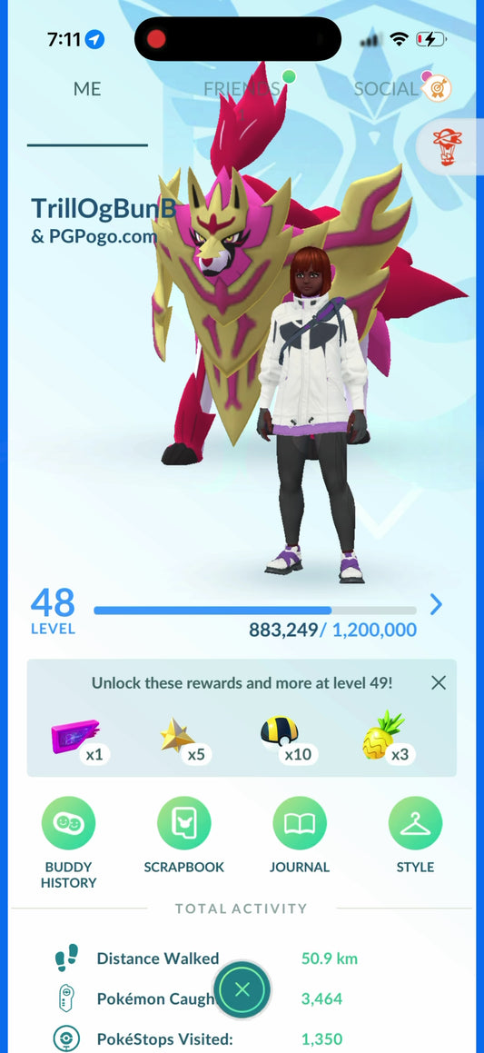 TrillOgBunB account (40 Shiny/Legendary)