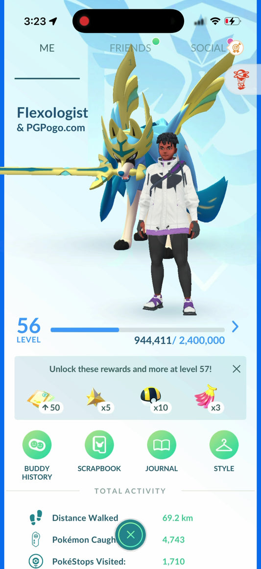 Flexologist account (66 Shiny/Legendary +4 Crown Zacian)