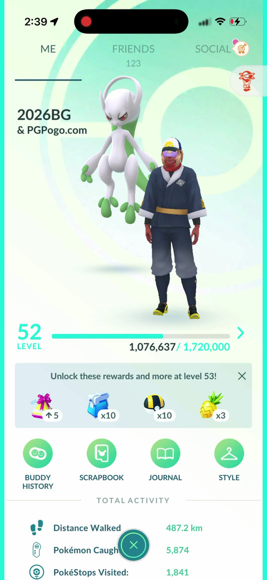 2026BG account (16 Shiny/Legendary/Mythical)
