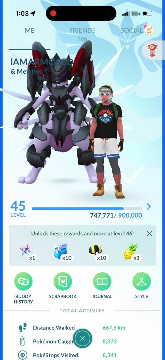 IAMARMORED account 64 Shiny/Legendary & 1.4M Stardust